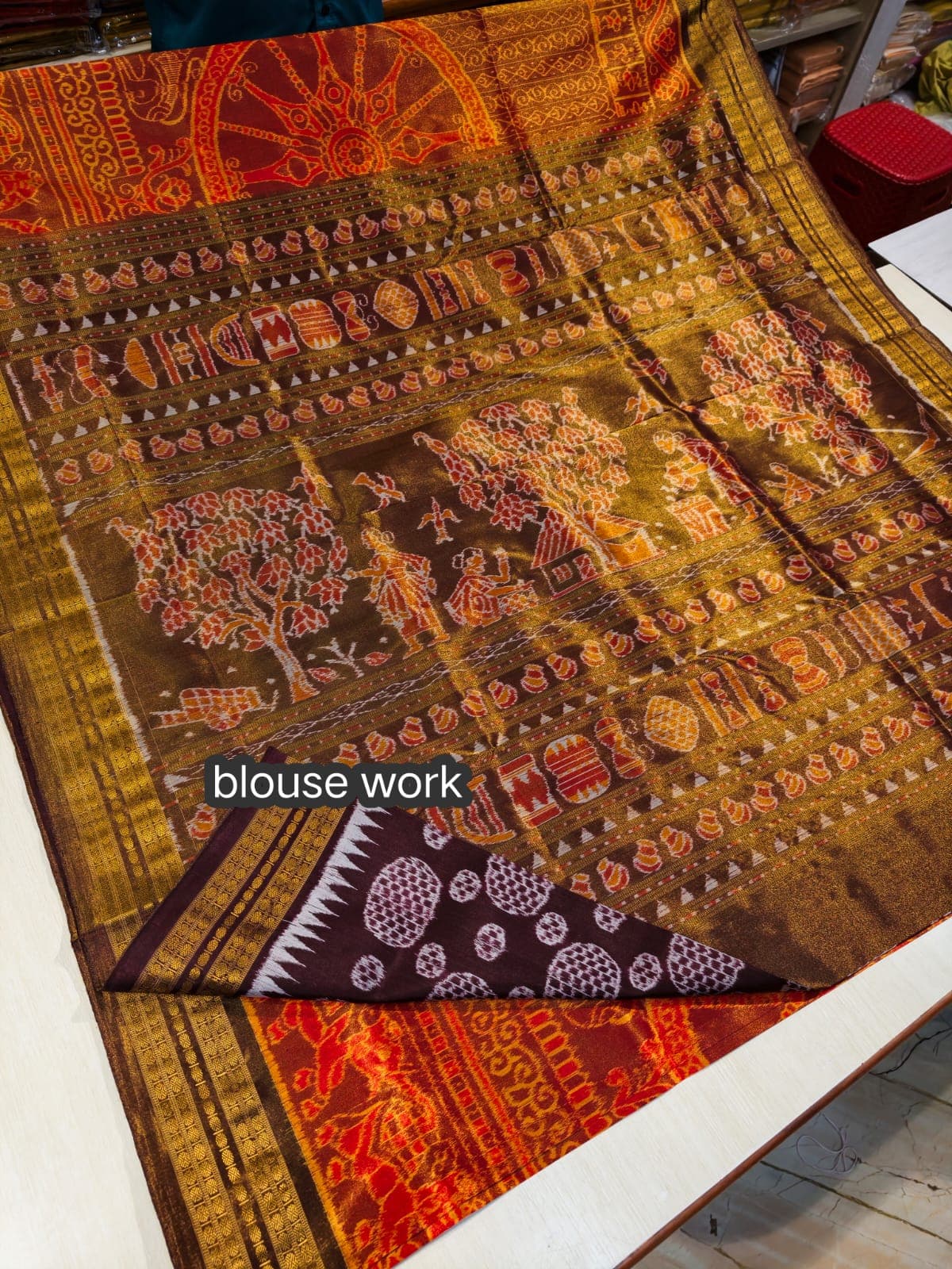 Pure Sambalpuri Tissue Saree